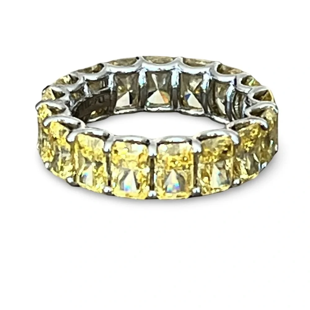 Daniel K Canary CZ Eternity Band Ring Size 8